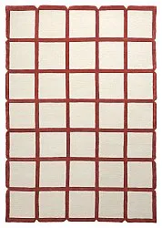 Alfombra de Lana - Syl Hand Tufted Wool Premium (rojo/blanco)