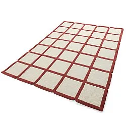 Alfombra de Lana - Syl Hand Tufted Wool Premium (rojo/blanco)