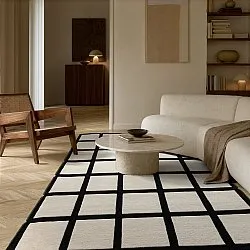 Alfombra de Lana - Syl Hand Tufted Wool Premium (negro/blanco)