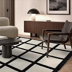 Alfombra de Lana - Syl Hand Tufted Wool Premium (negro/blanco)