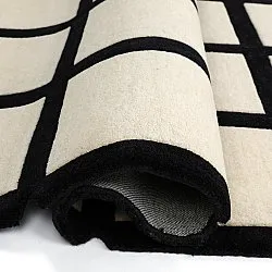 Alfombra de Lana - Syl Hand Tufted Wool Premium (negro/blanco)