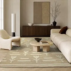 Alfombra de Lana - Tomar (beige/crema)