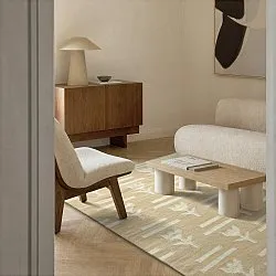 Alfombra de Lana - Tomar (beige/crema)