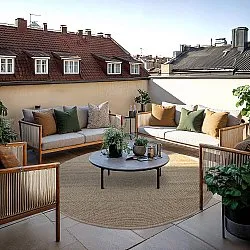 Alfombras redondeadas - Indoor/Outdoor Arlo (beige)