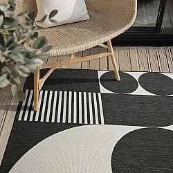 Alfombras de Interior/Exterior - Aurora (negro/blanco)