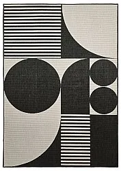 Alfombras de Interior/Exterior - Aurora (negro/blanco)