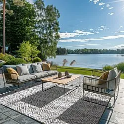 Alfombras de Interior/Exterior - Harstad (marrón)