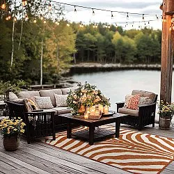 Alfombras de Interior/Exterior - Winona (naranja)