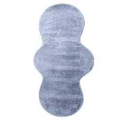 Alfombra Pasillera Ondulada - Aranga Super Soft Fur (azul acero)