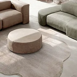 Alfombra Redonda Ondulada - Aranga Super Soft Fur (marrón)
