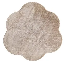 Alfombra Redonda Ondulada - Aranga Super Soft Fur (marrón)