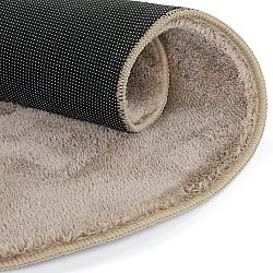 Alfombra Redonda Ondulada - Aranga Super Soft Fur (marrón)