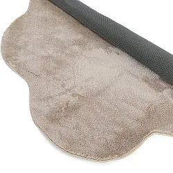 Alfombra Redonda Ondulada - Aranga Super Soft Fur (marrón)