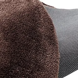 Alfombra Redonda Ondulada - Aranga Super Soft Fur (marrón oscuro)
