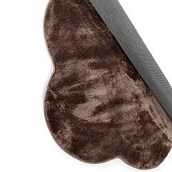 Alfombra Redonda Ondulada - Aranga Super Soft Fur (marrón oscuro)