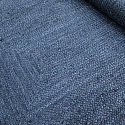 Alfombra de yute ondulada - San Francisco (azul)