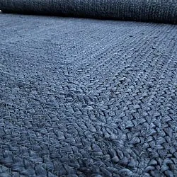 Alfombra de yute ondulada - San Francisco (azul)