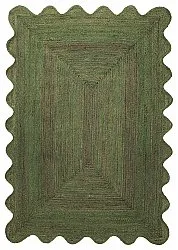 Alfombra de yute ondulada - San Francisco (verde militar)