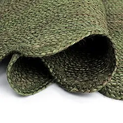 Alfombra de yute ondulada - San Francisco (verde militar)