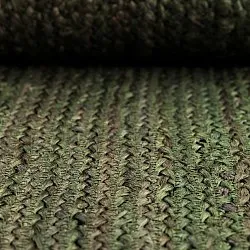 Alfombra de yute ondulada - San Francisco (verde militar)