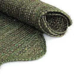 Alfombra de yute ondulada - San Francisco (verde militar)