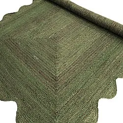 Alfombra de yute ondulada - San Francisco (verde militar)