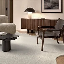 Alfombra de lana ondulada - Diu Hand Tufted Wool Premium (crema)