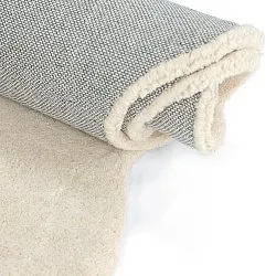 Alfombra de lana ondulada - Diu Hand Tufted Wool Premium (crema)