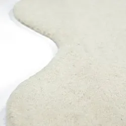 Alfombra de lana ondulada - Diu Hand Tufted Wool Premium (blanco)