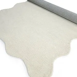 Alfombra de lana ondulada - Diu Hand Tufted Wool Premium (blanco)