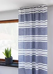 Cortinas - Cortinas de lino Vera (azul/blanco)