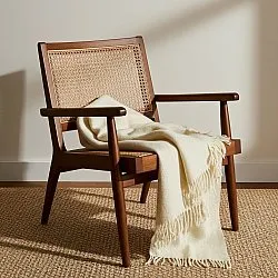 Mantas - Colcha en mezcla de lana - Samantha (offwhite)