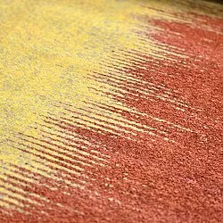 Alfombra Wilton - Cara (naranja/amarillo)