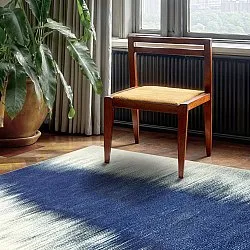 Alfombra Wilton - Cara (blanco/azul oscuro)