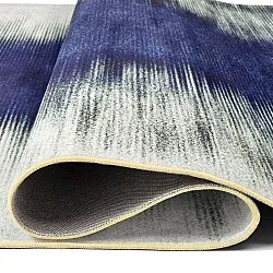 Alfombra Wilton - Cara (blanco/azul oscuro)