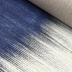 Alfombra Wilton - Cara (blanco/azul oscuro)