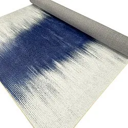 Alfombra Wilton - Cara (blanco/azul oscuro)