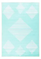Alfombra Wilton - Carmen (azul claro/blanco)