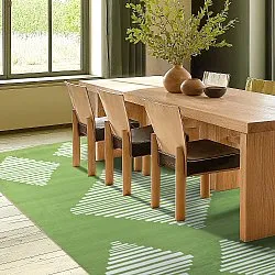 Alfombra Wilton - Carmen (verde/blanco)