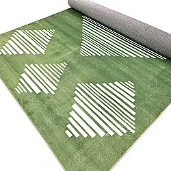 Alfombra Wilton - Carmen (verde/blanco)
