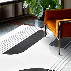 Alfombra Wilton - Delft (blanco/gris/negro)