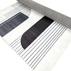 Alfombra Wilton - Delft (blanco/gris/negro)