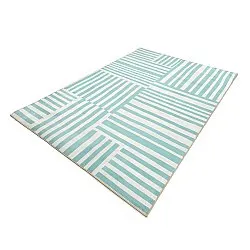 Alfombra Wilton - Joma (turquesa/blanco)