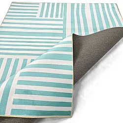 Alfombra Wilton - Joma (turquesa/blanco)