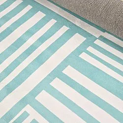 Alfombra Wilton - Joma (turquesa/blanco)