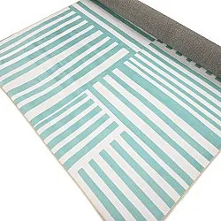 Alfombra Wilton - Joma (turquesa/blanco)