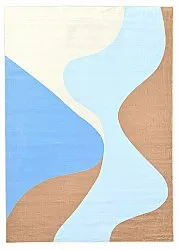 Alfombra Wilton - Leiden (azul/marrón)