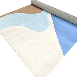 Alfombra Wilton - Leiden (azul/marrón)