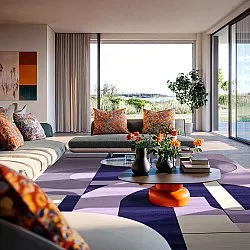 Alfombra Wilton - Nysa (morado/multicolor)
