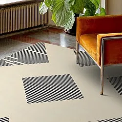 Alfombra Wilton - Pucon (negro/crema)